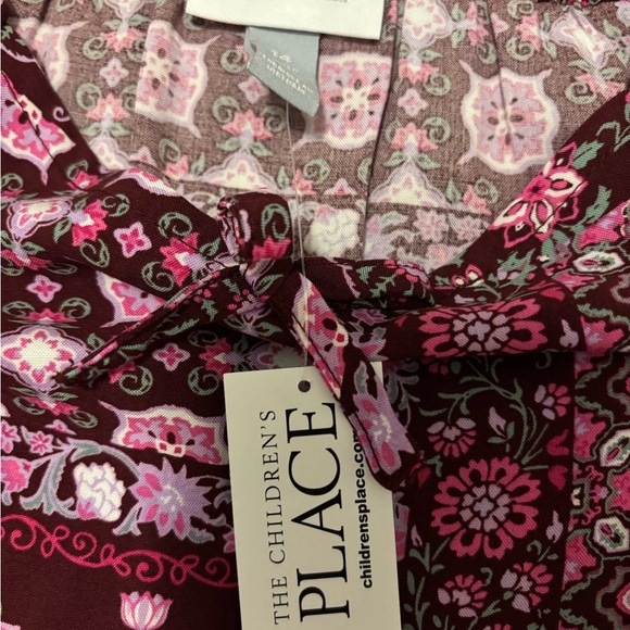 Burgundy Floral Patterned Dress - Picture 6 of 7